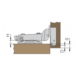 Charniere Ferrari Semi Applique Sans Embase - Ref. CHA904509